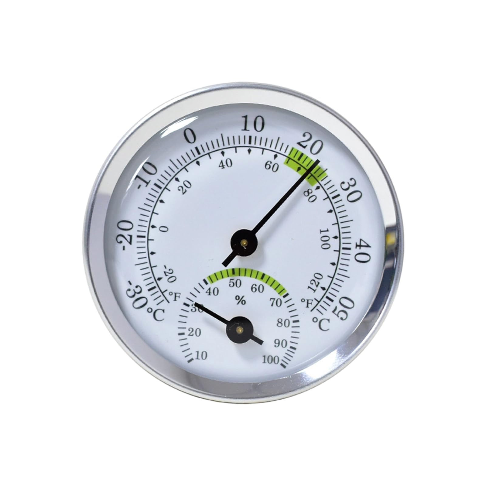 Stylish Round Hygrometer Thermometers with Base & Aluminum Frame Simple Installs Suitable for Various Locations Similar Hygrometer Thermograph