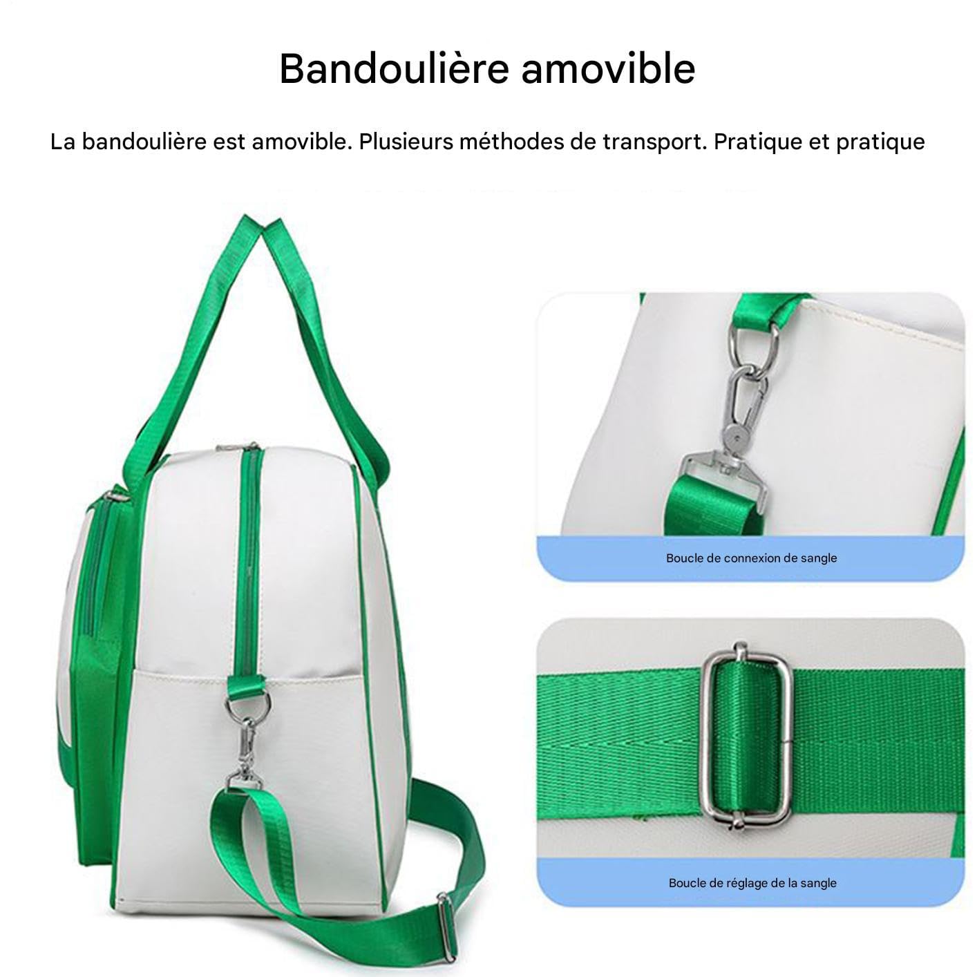 Borsa da Pickleball per Donna Borsa Tennis Per Donne Uomini Con Scomparto | Capienza Ampia per Attrezzatura Sportiva da Allenamento e Tornei