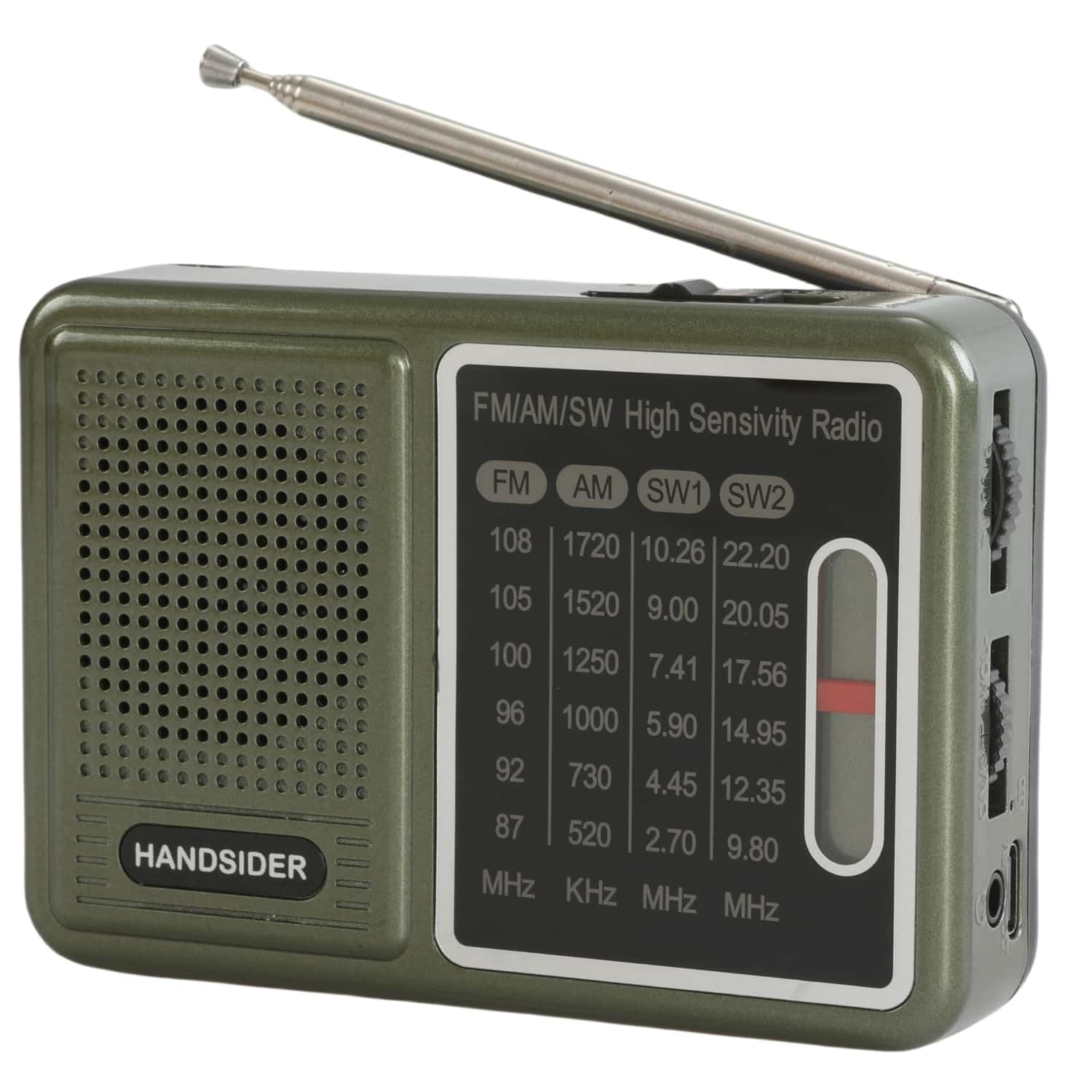 3 band radio with rechargeable battery, fm am sw portable transistor radio (full shortwave version)