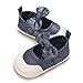Baby Girls Flats Soft Sole Shoes Non-Slip Toddler First Walkers Princess Crib Shoes (Navy Blue, Infant, 12 Months, Age Range, US Footwear Size System, 18 Months, Medium)
