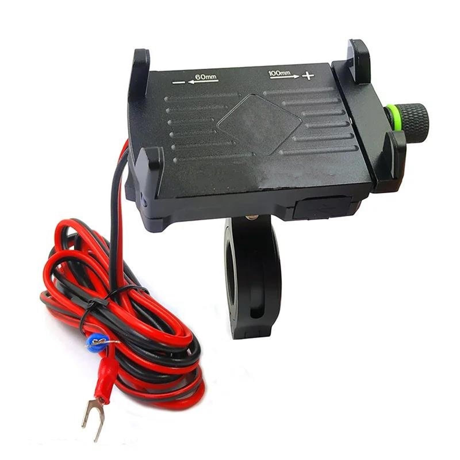 Supporto Telefono Moto Con Caricabatterie USB Per Manubrio GPS Staffa 6.2'' Cellulare(NERO)