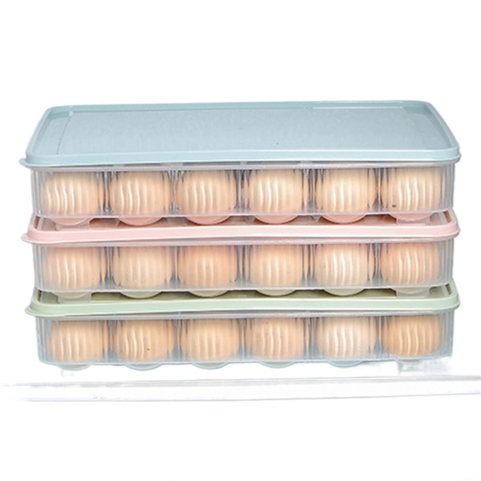 Compartimiento de Huevos para refrigerador, Caja de Almacenamiento de Huevos, Caja de Almacenamiento para Nevera, Mantenimiento Fresco, Soporte de Bandeja para Huevos, Organizador