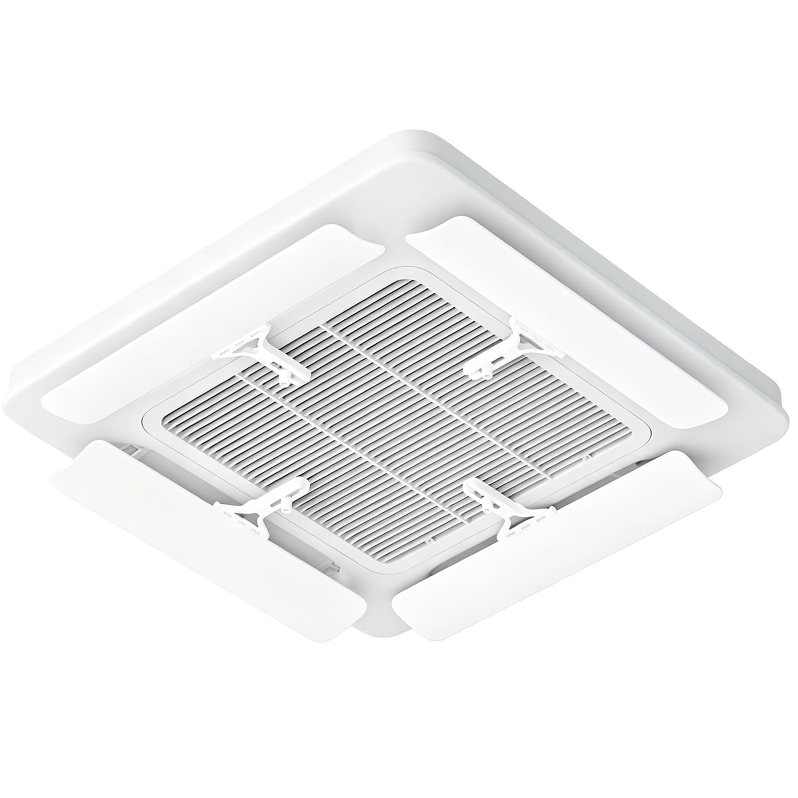 Deflettore Climatizzatore 4 Pezzi 56×11cm, Climatizzatore Regolabile 60° con Tampone Assorbente per Cassette 4 Vie