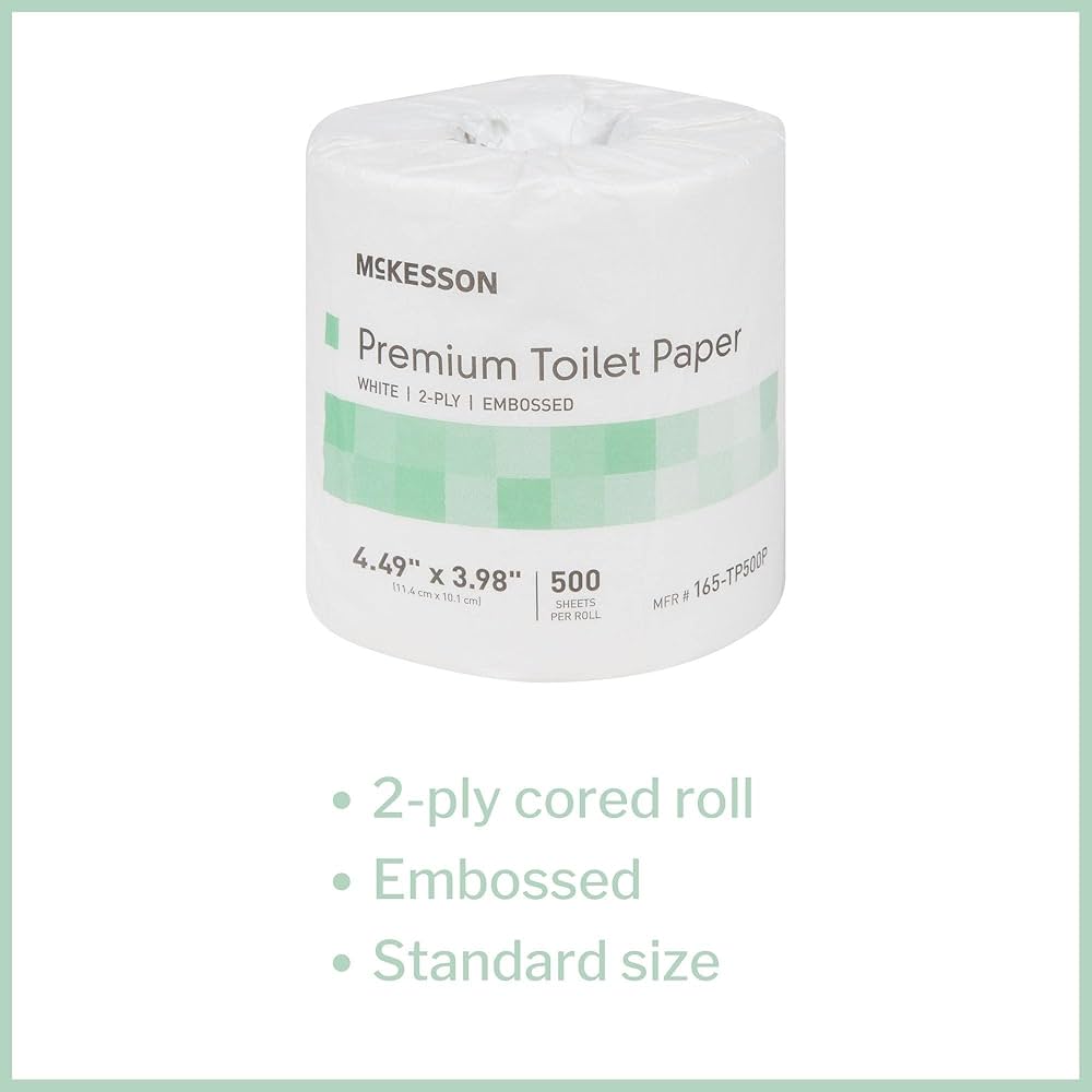 Amazon.com: McKesson Premium Toilet Paper, 2-Ply, 1 Roll, 80 Packs