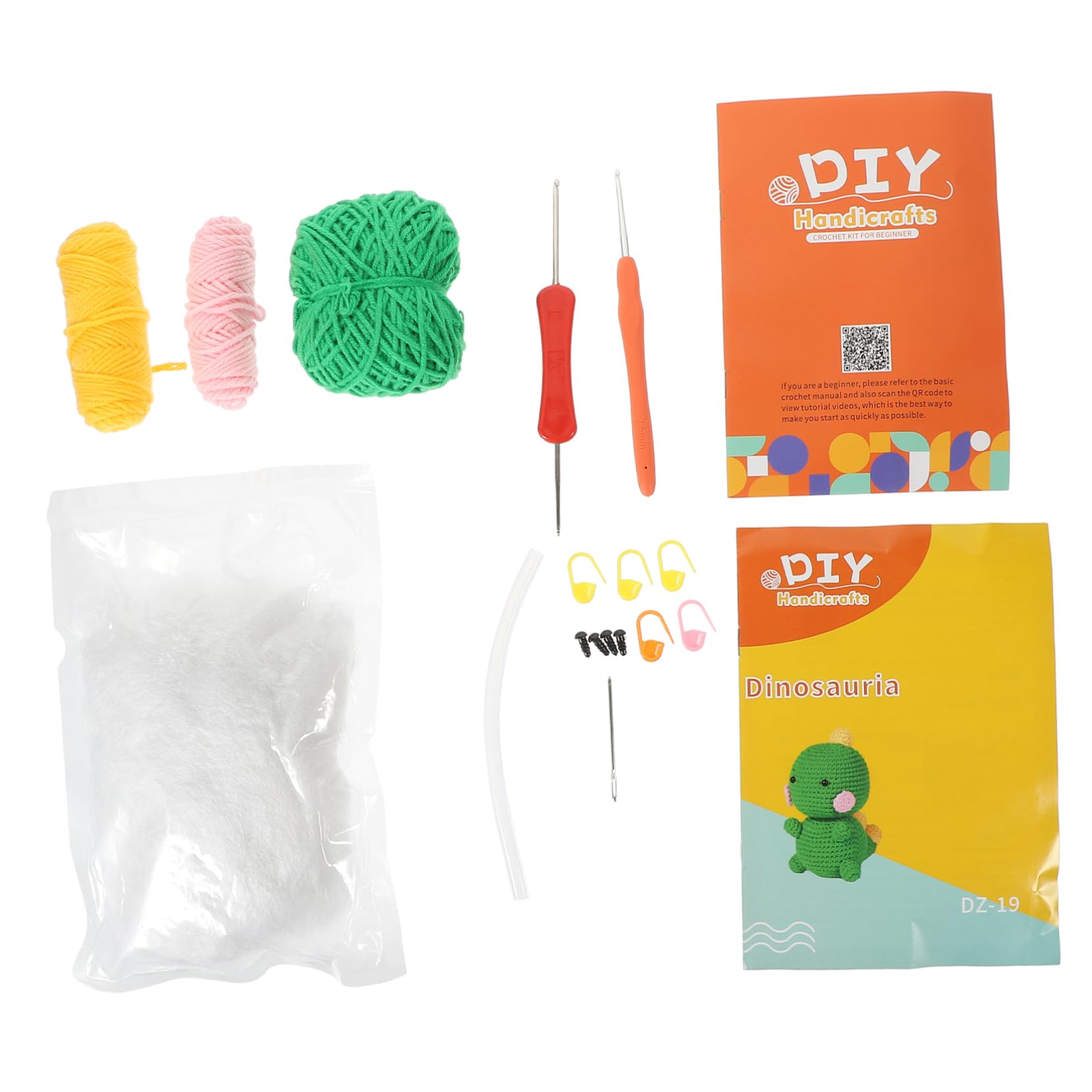 Tofficu 4 Sätze Zubehör Tulpe Häkeln Haken Häkelset für Anfänger Bausatz wohnungseinrichtung home decoration hausdeko Tierische Dekoration Häkelset lernen Häkelsets für Plastik