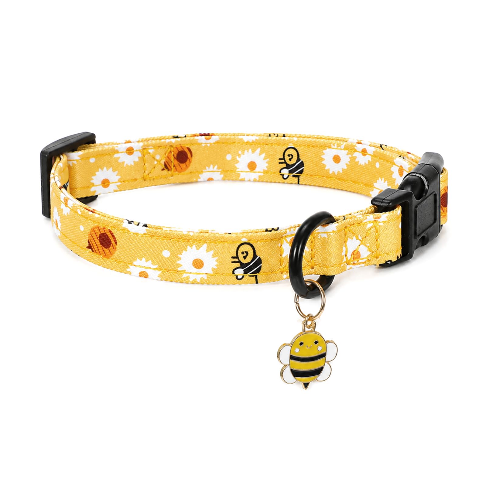Sorcristy Cotton Small Dog Collar Daisy Flower Adjustable Cute Puppy Collar