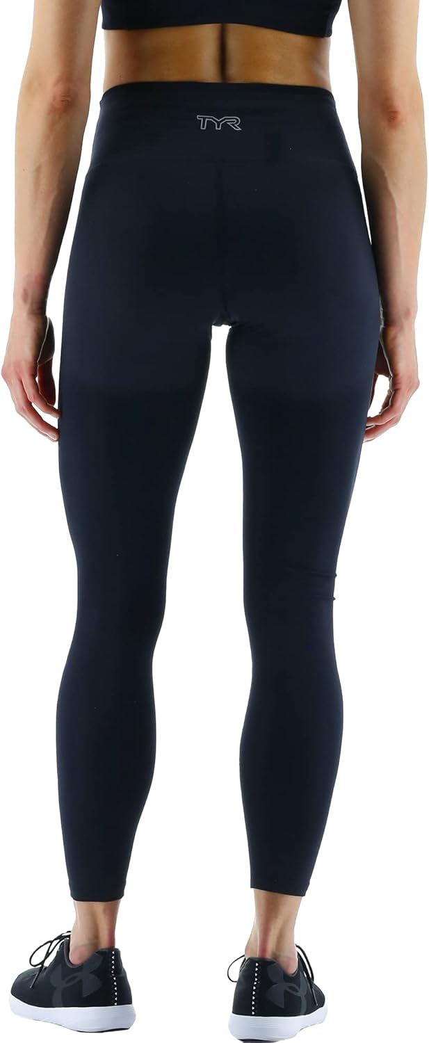 TYR Women's High-Rise Cropped Athletic Performance Workout Leggings