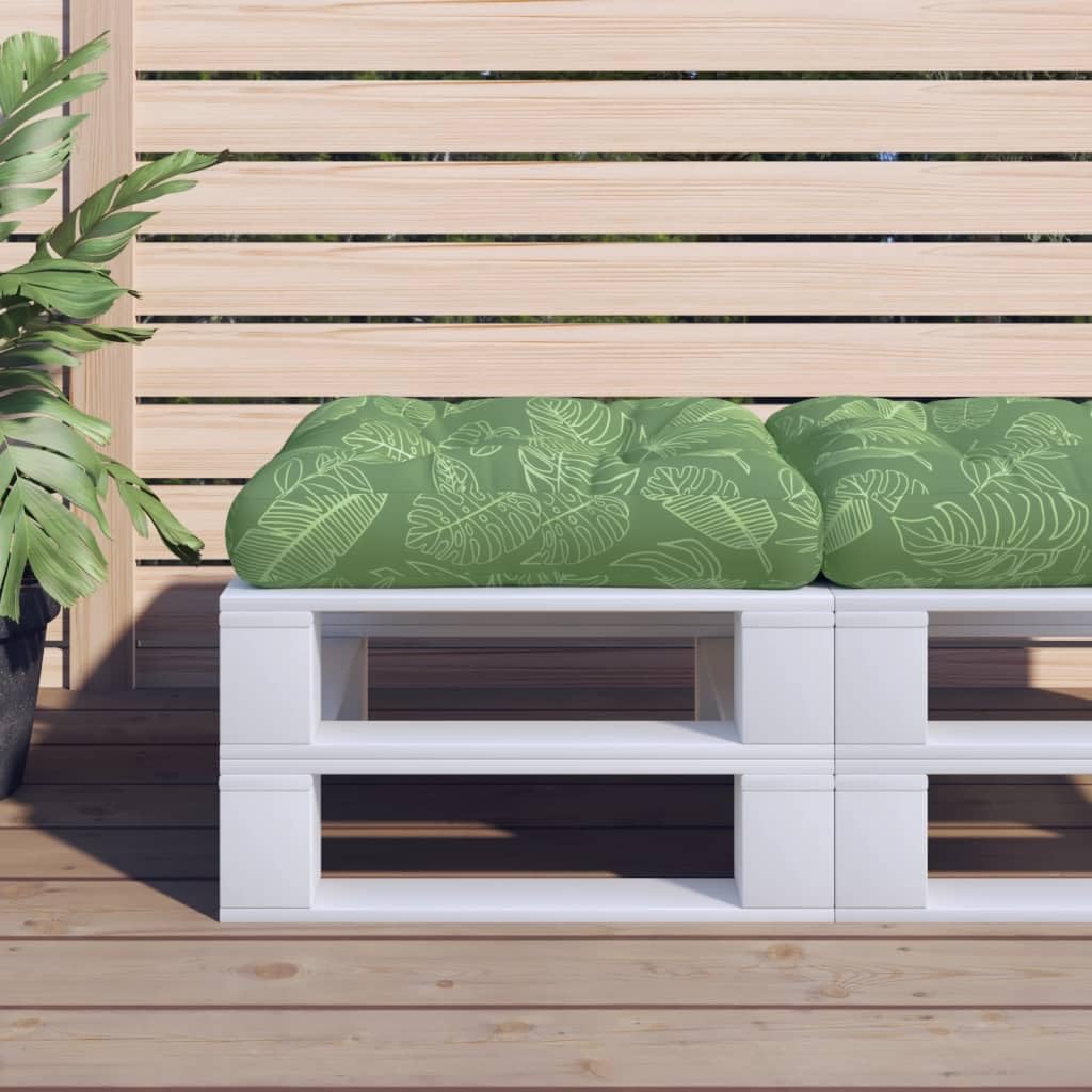 Coussin de salon de jardin de 10 cm d'épaisseur à motif de feuilles