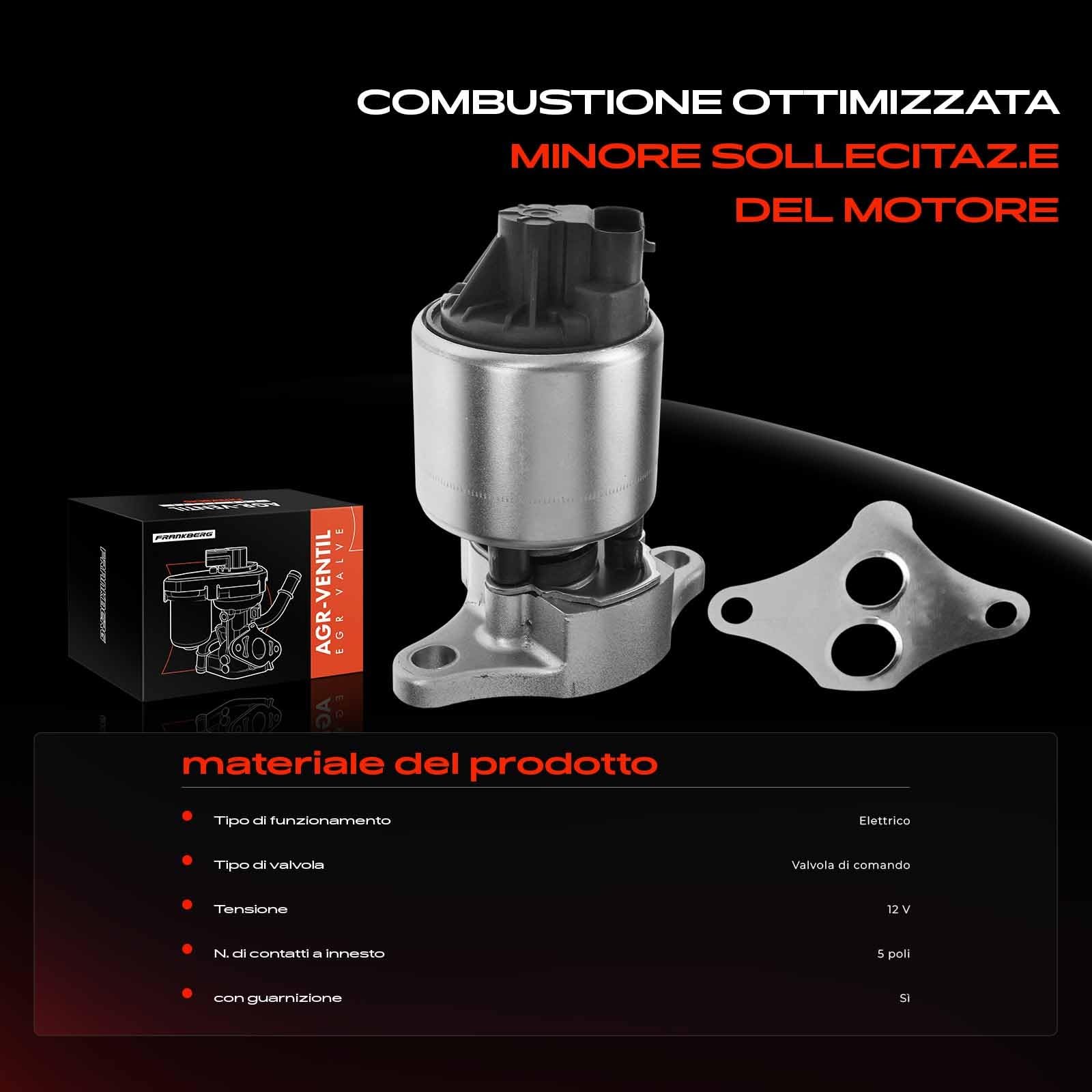 Frankberg Valvola EGR Compatibile con Lacetti J200 1.6 Aveo/Kalos Compatto T200 1.4 16V Nubira Station Wagon 1.6 Epica KL1 2.5 Epica KL1 2.0 Replace# 25182126,25183476