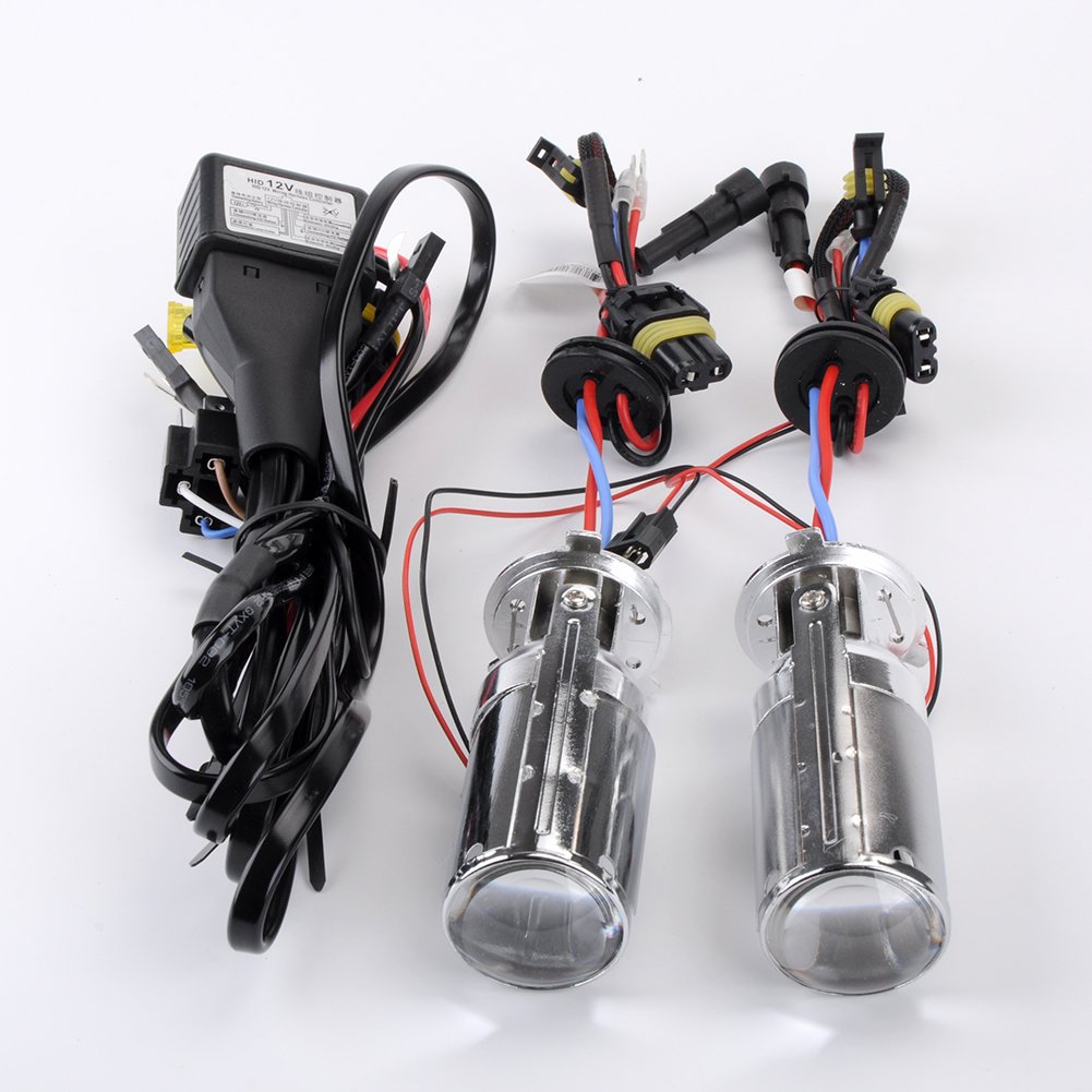 GSMH4 4300 1.5" H4 Mini Projector Lens Kit with Hid Xenon Bulb 4300K