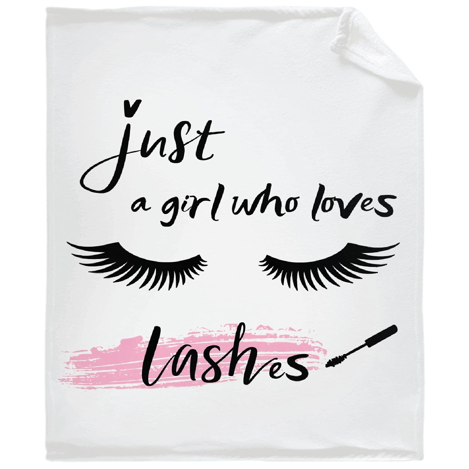 Just A Girl Who Loves Lashes Throw Blanket - Super Soft Flannel Fleece Blanket with Teen Girls, Plush Lightweight Fuzzy Cozy Blanket Microfiber for Couch XS 30"X40" for Pet