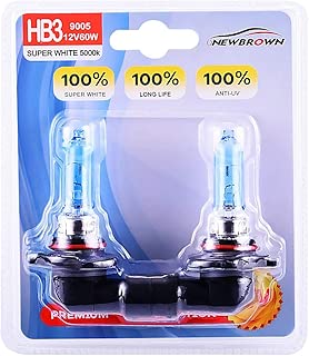 9005 HB3 Halogen Headlight Bulb with Super White Light P20D 12V/60W 5000K, 2 Pack,Long Life - coolthings.us