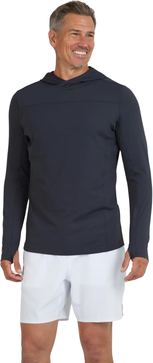 IBKUL Athleisure Wear Sun Protective UPF 50+ Icefil Cooling-Men's Solid Long Sleeve Hoody-91199