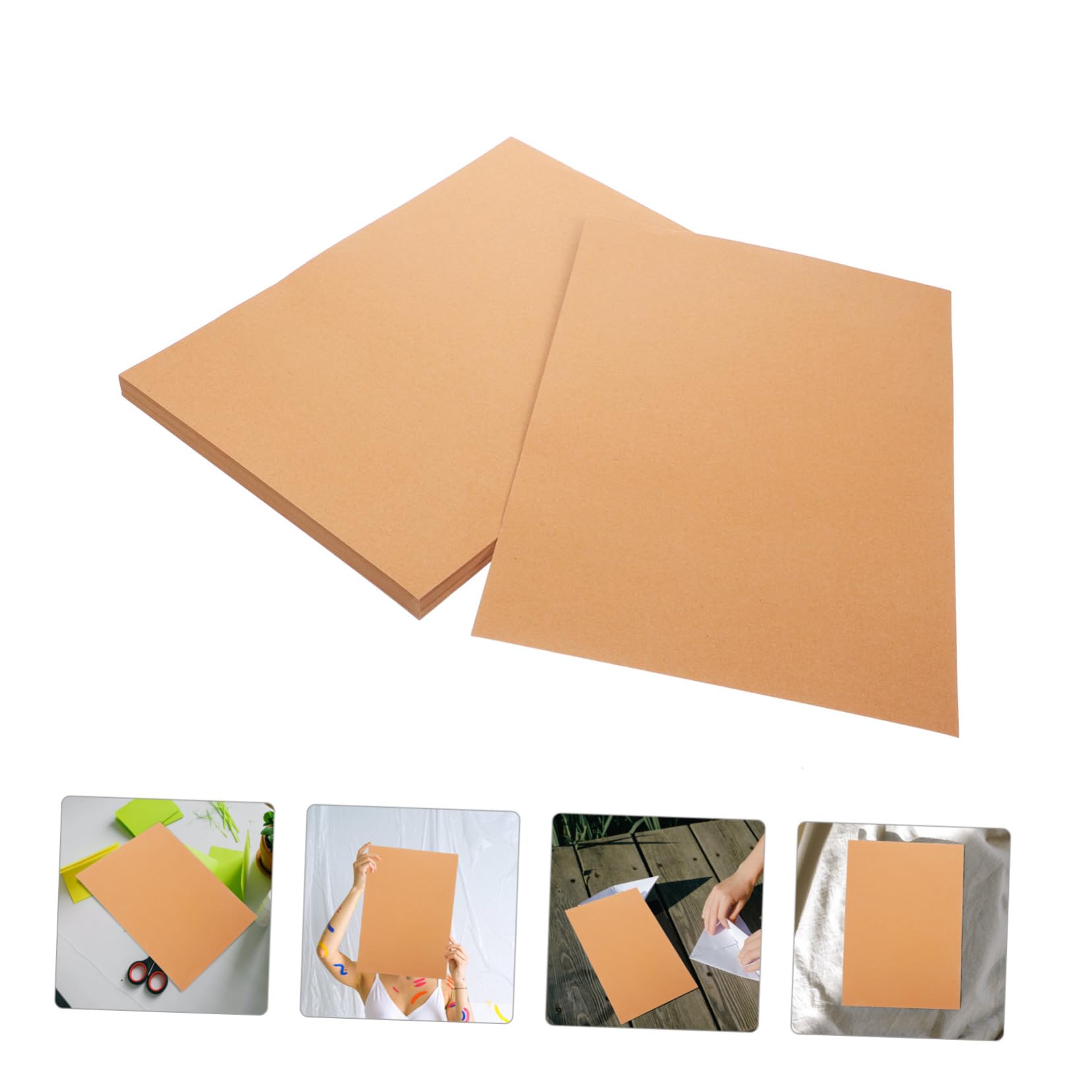 IWOWHERO 100 Sheets A4 Paper Blank Cardstock Diy Craft Papers for Boys and Girls 200g Thick Boys and Girls Supply Diy Material