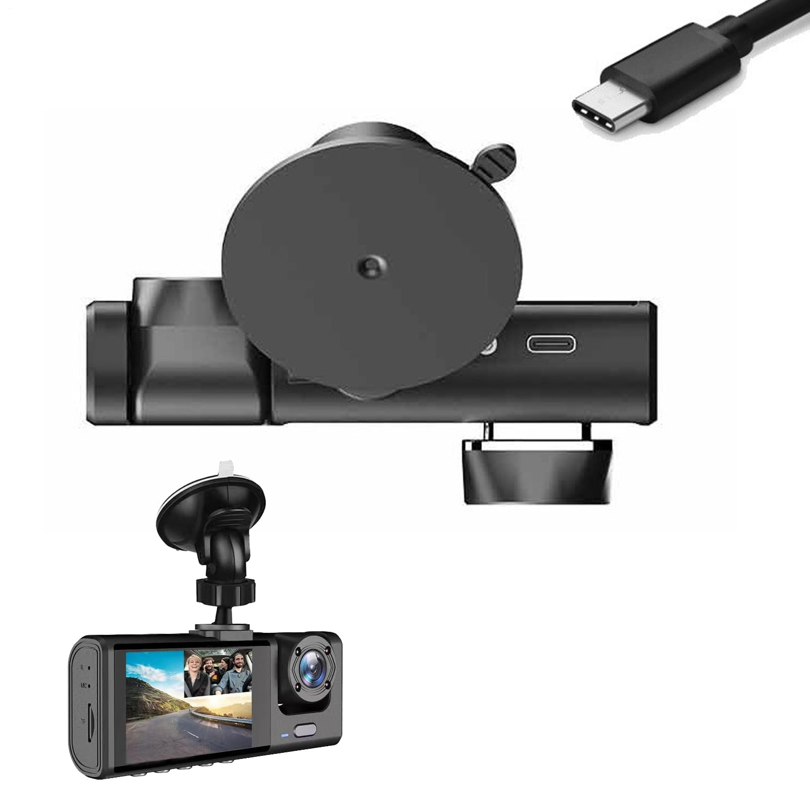 Grabadora de conducción de 2 Pulgadas, grabación, WiFi, monitorización de Coche, visión Nocturna, HD S1, cámara de salpicadero con supervisión Nocturna | Pantalla LCD, detección de Movimiento,
