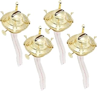 MOBUTOFU 4pcs Kerosene Lamp Burners with Wicks Retro Replacement Burners for Vintage Oil Lamps Parts for Home Decor and Emergency Use