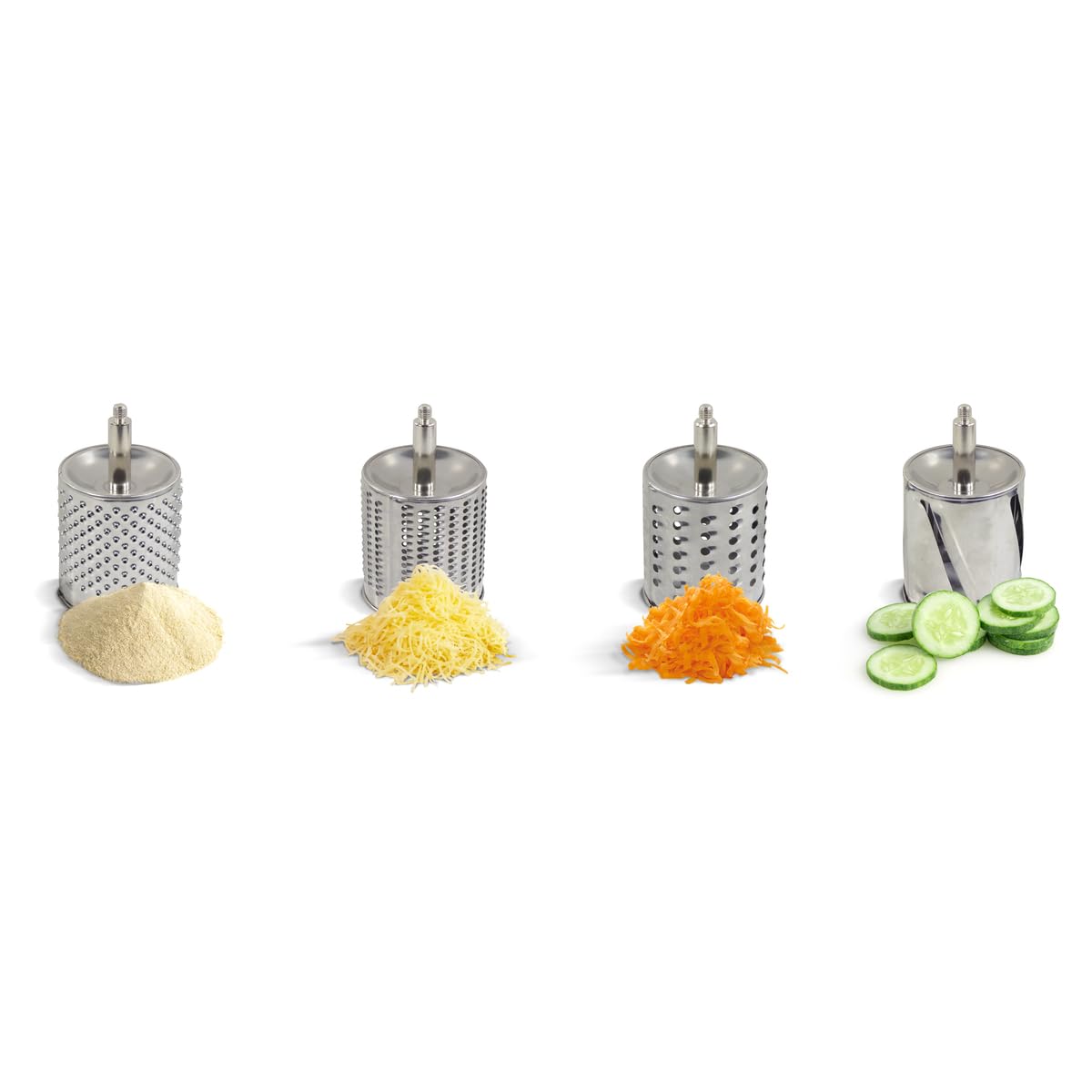 Râpe inox 4 tambours - fixation ventouse