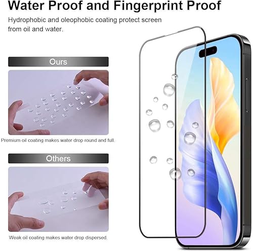 Miniatura 3 de Juego de 2 protectores de pantalla para 15 Pro Max, 2 protectores de pantalla, 2 protectores de lente de cámara, incluye kit de limpieza