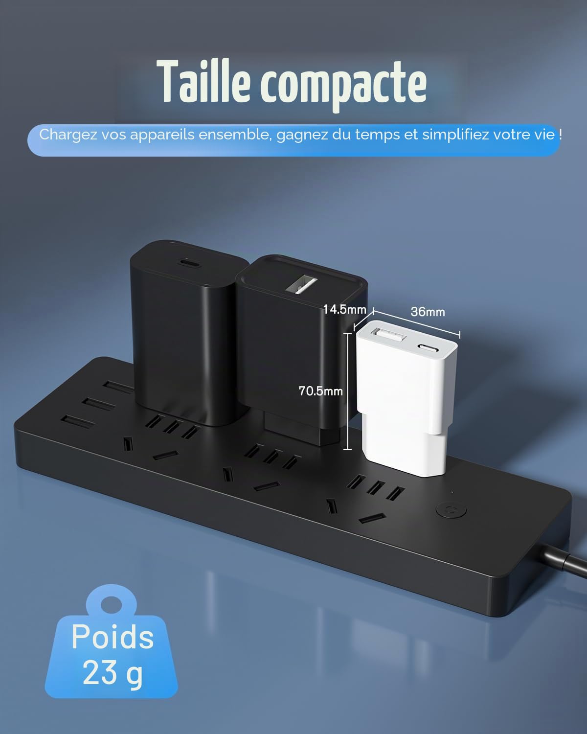 SCHITEC Chargeur USB 5V/1A 2Port Mini USB Mural Chargeur Secteur USB Adaptateur de Prise Universel Compatible avec iPhone, Sam Sung, Nexus, Nokia, Huawei, Xiaomi, HTC, Sony (Thickness 1.45cm/30 Pack)