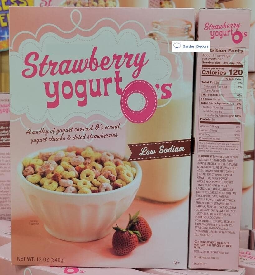 Amazon.com: Trader Joe Strawberry Yogurt O's Cereal Low Sodium