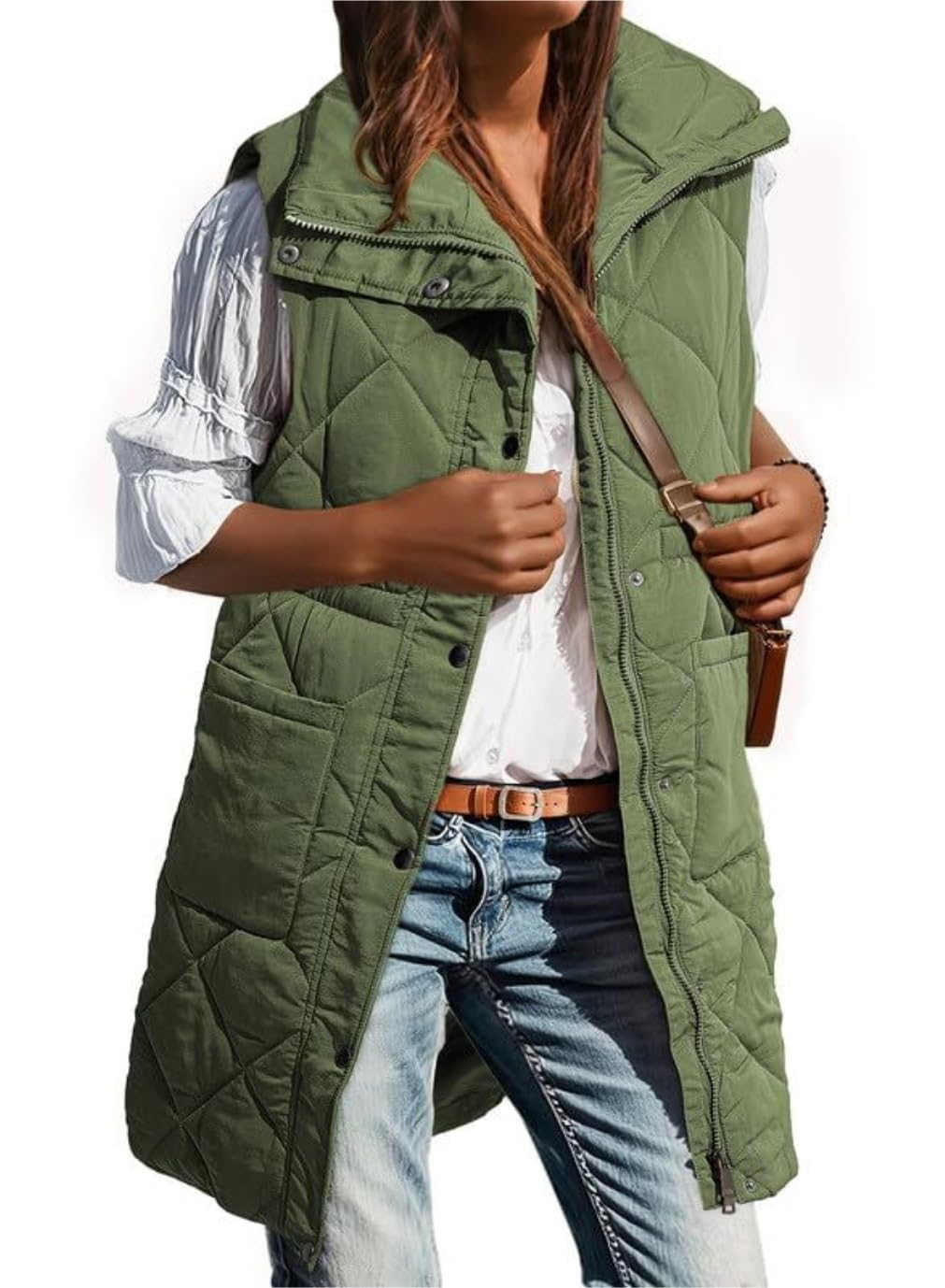 Giubbotto Smanicato Invernale Giacca Invernale Da Donna Trapuntata Con Cerniera Casual, Gilet Trapuntato Senza Maniche, Giacca Calda Gilet Invernale
