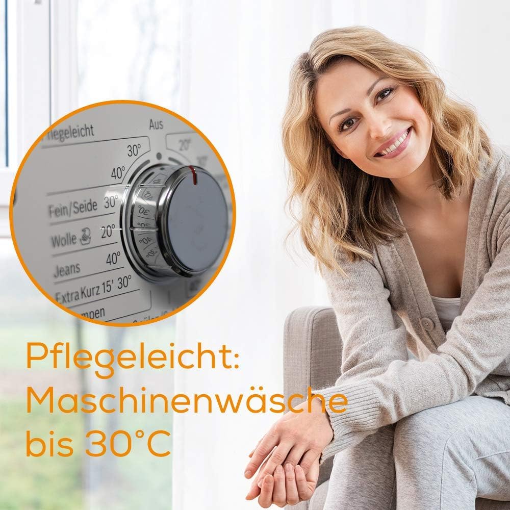Beurer FW 20 Cosy Fußwärmer, elektrische Fußheizung mit 3 Temperaturstufen und Abschaltautomatik, maschinenwaschbar, grau, wärmender Fußsack