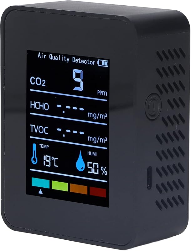 Ejoyous CO2 mérő légtisztaság monitor TVOC HCHO hőmérséklet páratartalom detektor