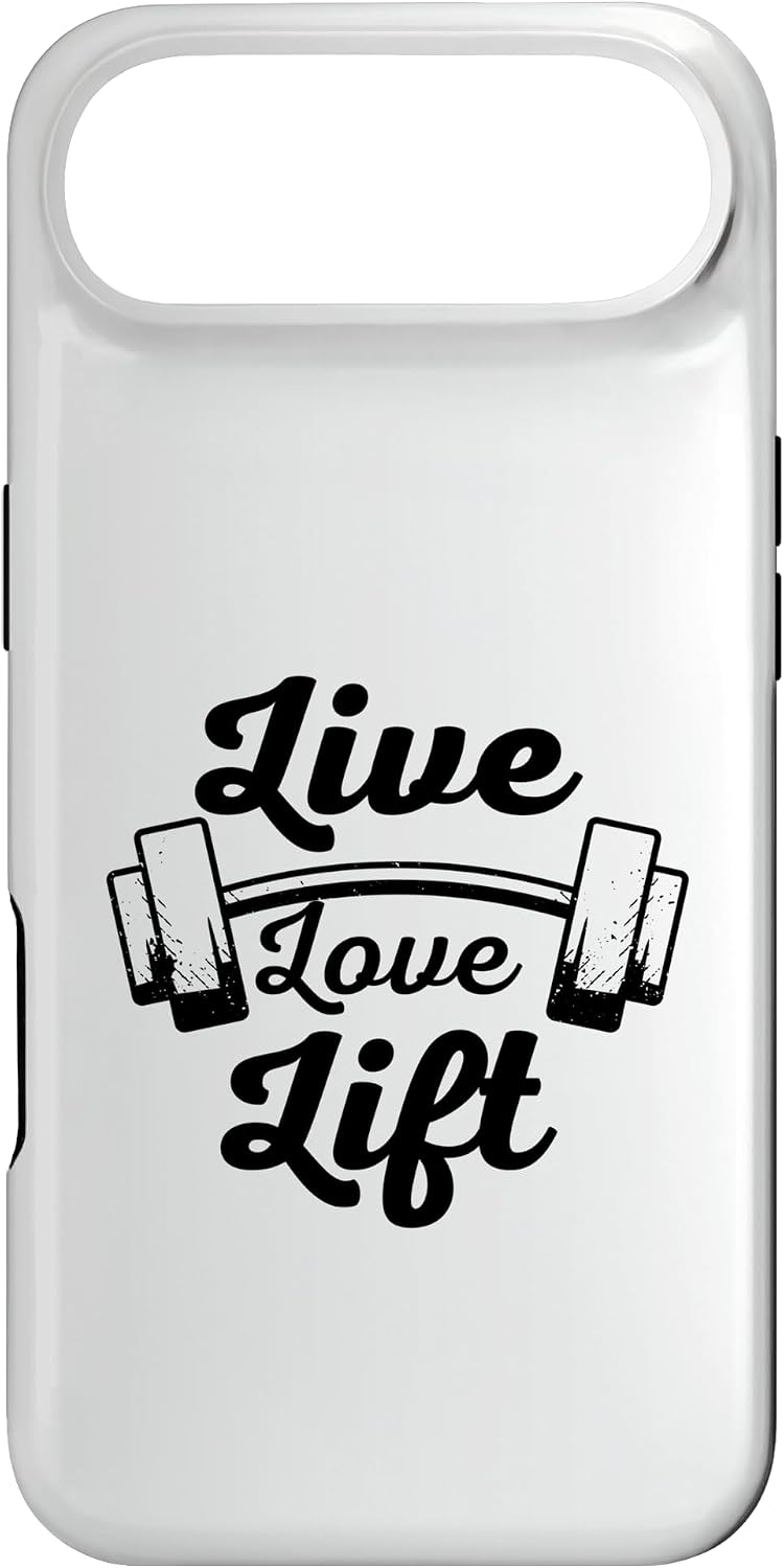 Live-Love Lift Cute Gym Fitness Workout Saying Barbell Case for iPhone Air