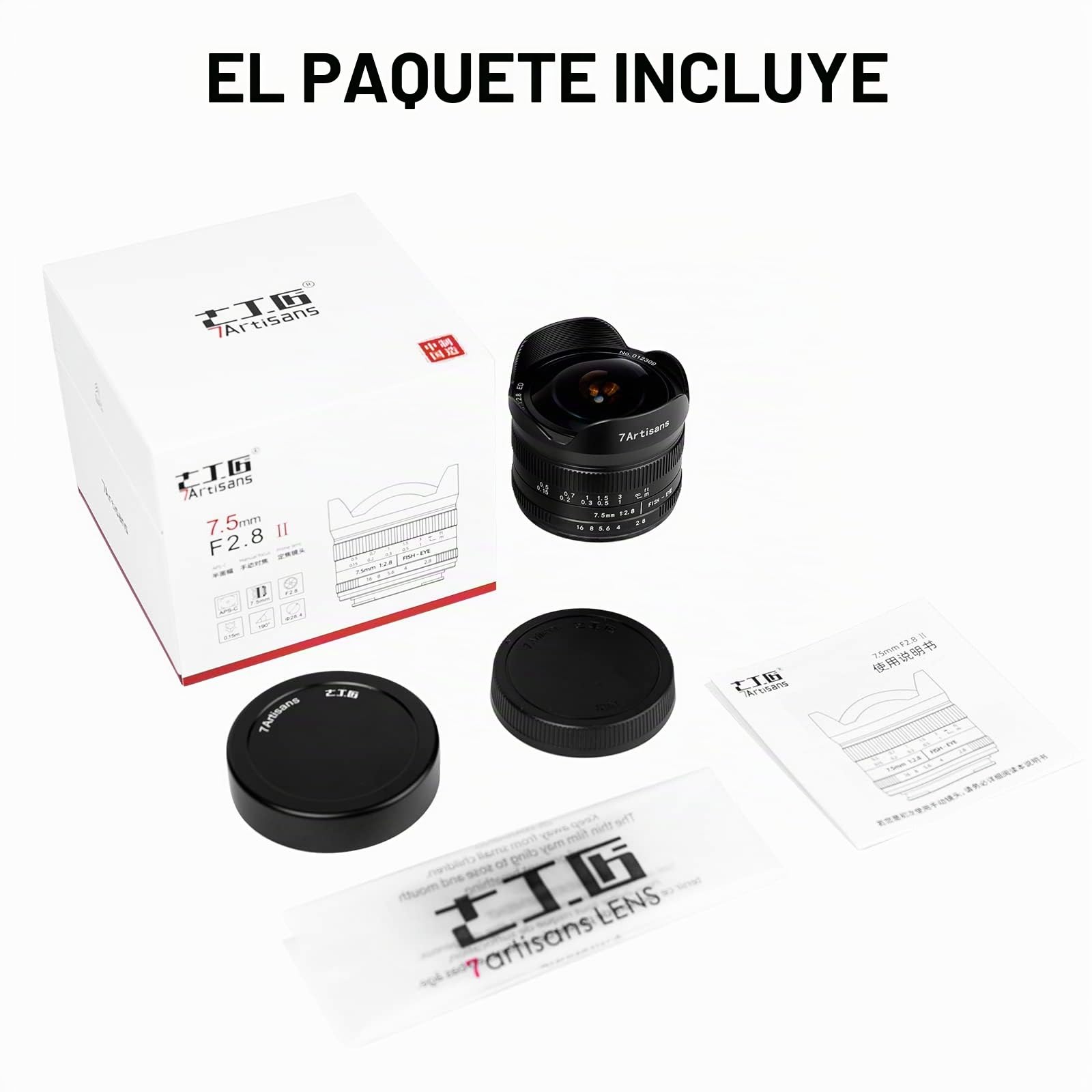7artisans Lente fija manual de ojo de pez de 7,5 mm f2.8 Mark II APS-C para cámara Nikon Z sin espejo Z6 Z7 Z50