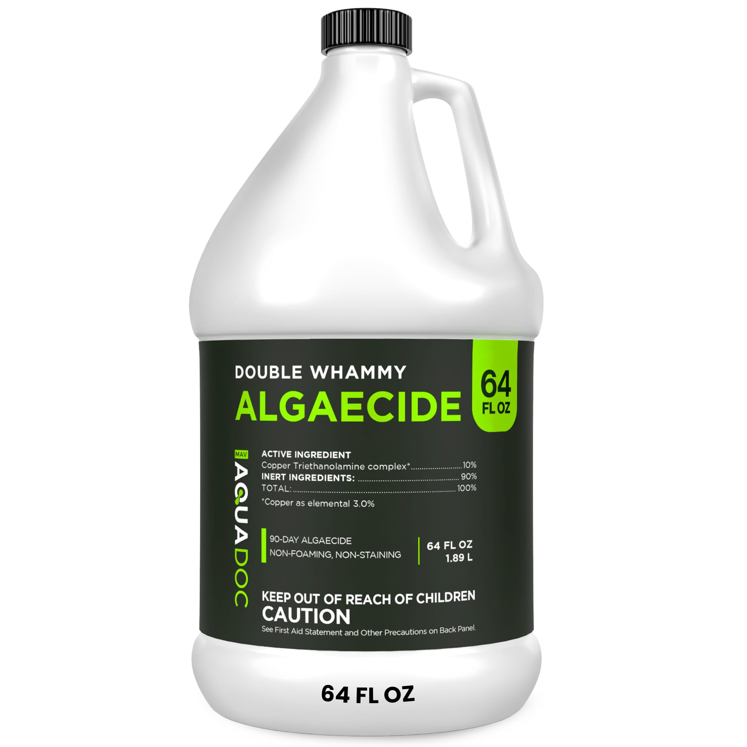 AquaDoc - Alguicida de cobre para piscina, 90 días para piscina enterrada, para prevenir y eliminar algas de piscina, súper algicida para apertura de piscina, 64 onzas