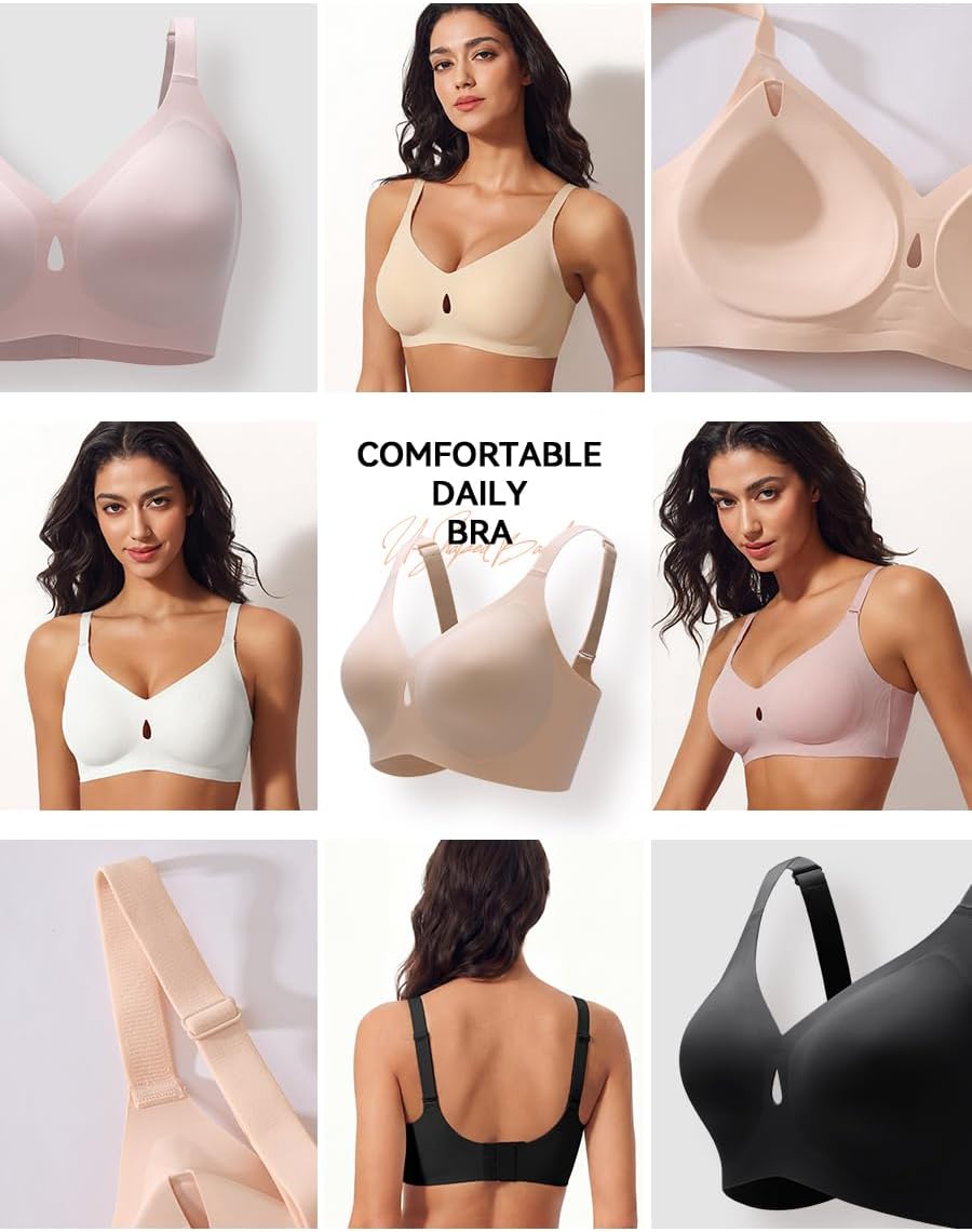 Wireless Jelly Bra Gel Push Up Band Cup Sizes Teardrop Contour Bras for Women No Underwire T Shirt Bra - Image 6