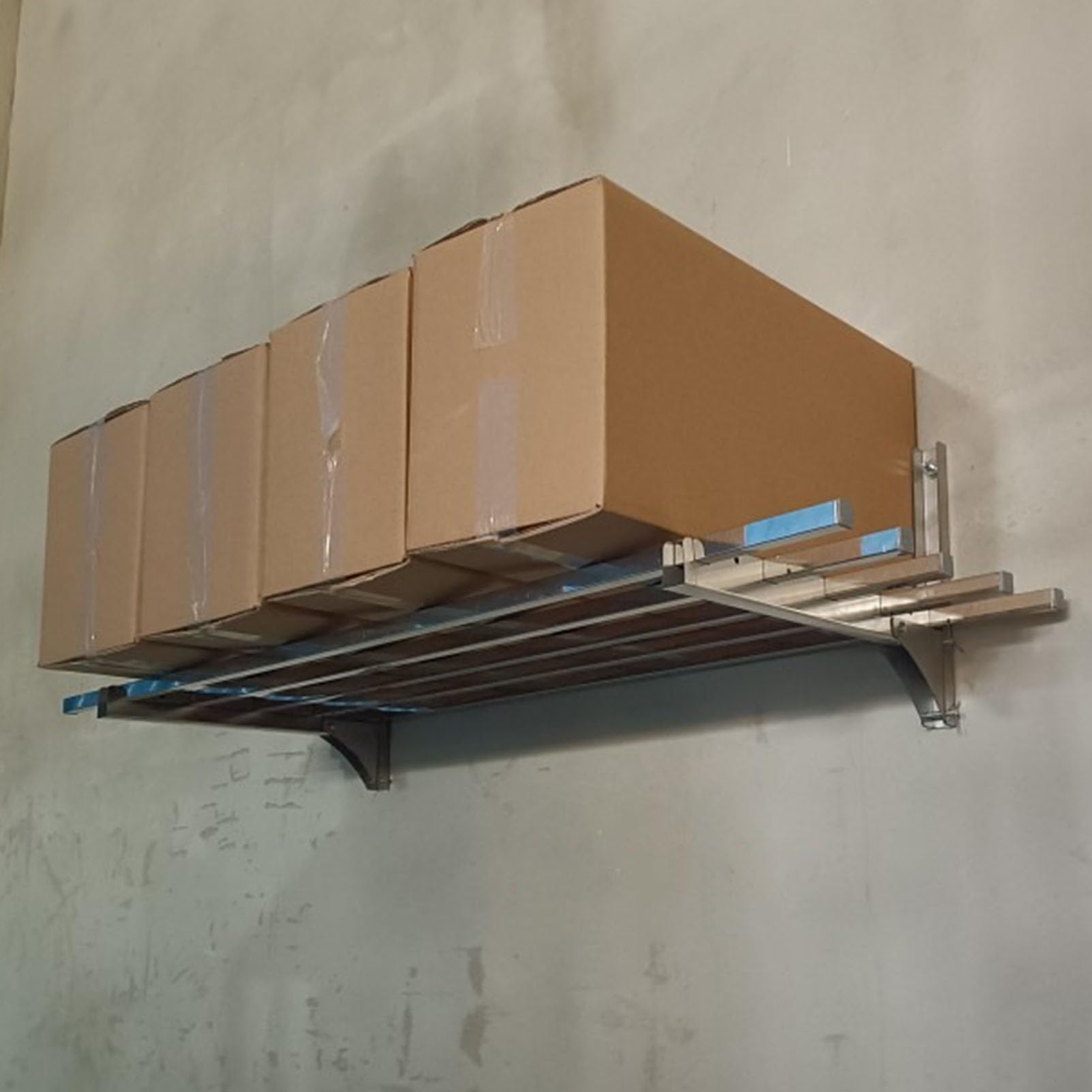 Estantería de garaje resistente para montar en la pared, organizador de herramientas flotante para cobertizo, tienda, almacén y sótano, sistema de almacenamiento que ahorra espacio