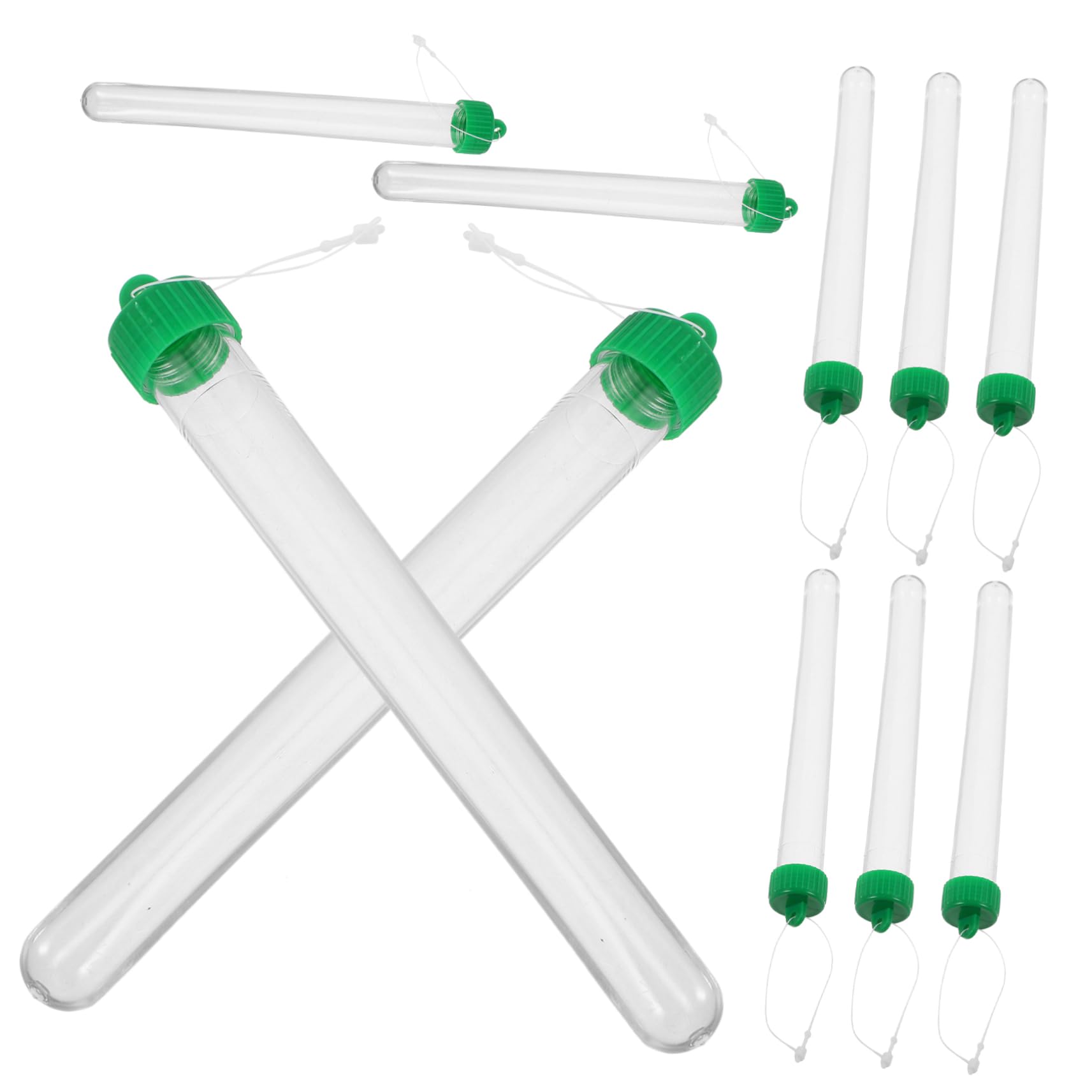 STOBAZA 10pcs Plastic Test Tube Storage Small Vials Mini Vials Sample Tubes Liquid Vials Tiny Bottles Sampling Tubes Little Vials Sample Vials Test Tubes Small Bottle Transparent