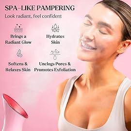 Facial Steamer Spa Gifts with Complimentary 6 Skin Care Tools | Face Steamer for Facial Deep Cleaning | Towel Warmer & Humidifier Mode| Self Care Gifts for Women, Spa Gifts, Christmas Gifts for Women