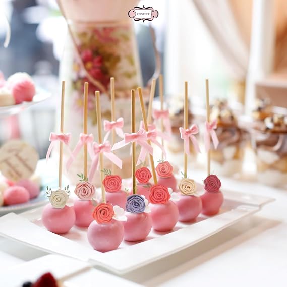 Confect Edible Rose Toppers Edible Rose Cupcake & Cake Toppers for Decorating Cakes, Cupcakes, Doughnuts- Vegan, Gluten-Free, Nut-Free, Soy-Free, Dairy-Free - Pack of 12