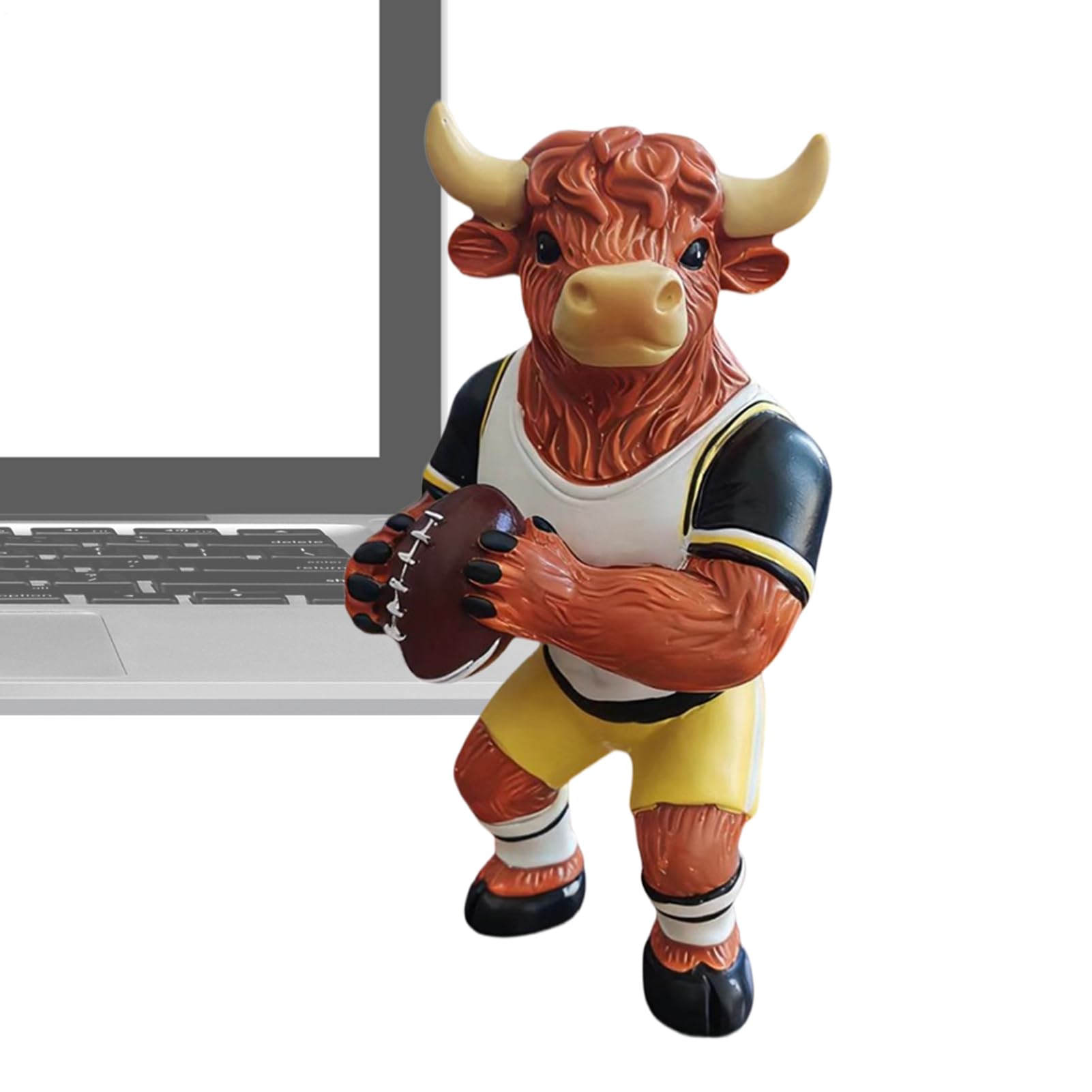 Figurine de vache en résine 3D décoration football maison et bureau