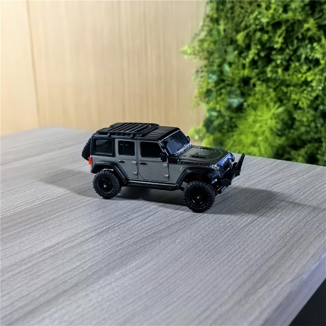 RC 4WD Crawler with Dual Shell, 1/43 Scale Full-Proportional RC Crawler Model with APP Control and LED Lights, Model Vehicle Gift for Adults Teens