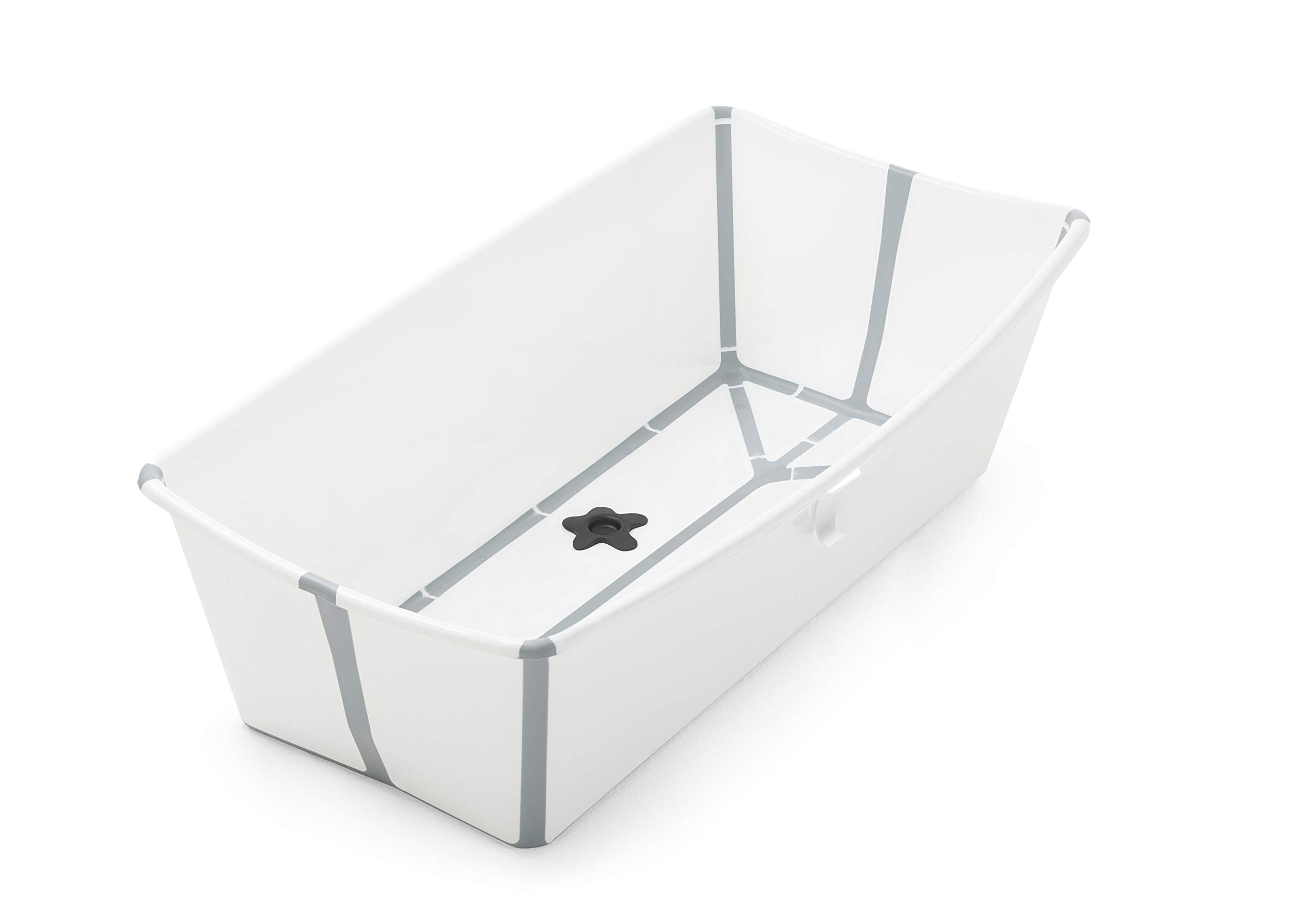Stokke Flexi Bath X-Large, White - 31.5 x 15.7 x 9.4 in - Best for Infants & Toddlers - Lightweight, Foldable & Easy to Store - Convenient to Use at Home or Traveling