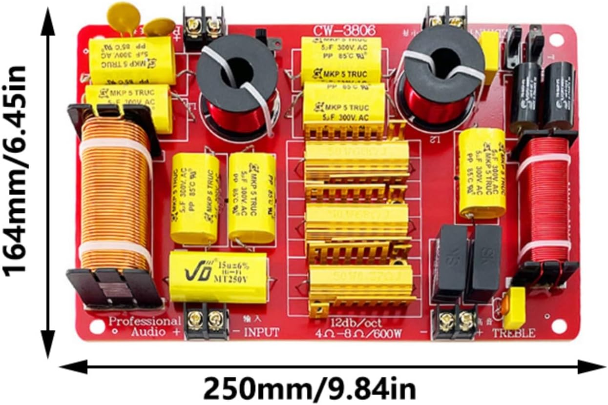Speakers Frequency Divider Board Treble Bass 3 Way Sound Crossovers Filter Distributor Module Sound Divider