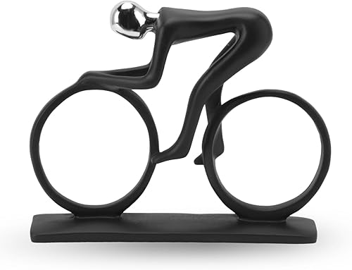 Miniatura 1 de Adorno de bicicleta, escultura artística, decoración del hogar, estatua de deportes, hobby, adorno de bicicleta, estatua de metal, decoración de