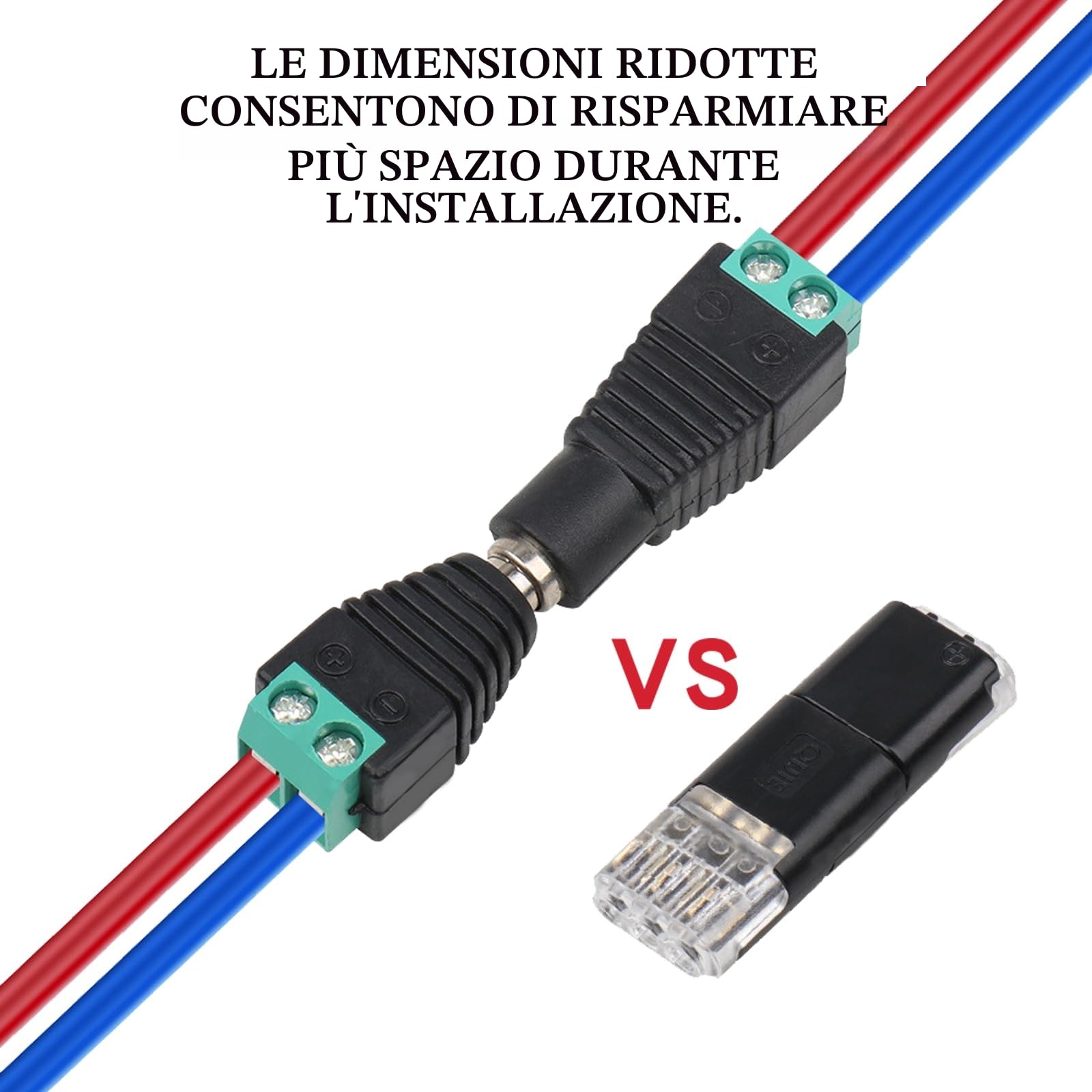 YESLUSY 40 Connettore, Connettori Elettrici Rapidi 12V, 2 Pin, Impermeabili, Connettore Elettrico per Cavi AWG 18-22