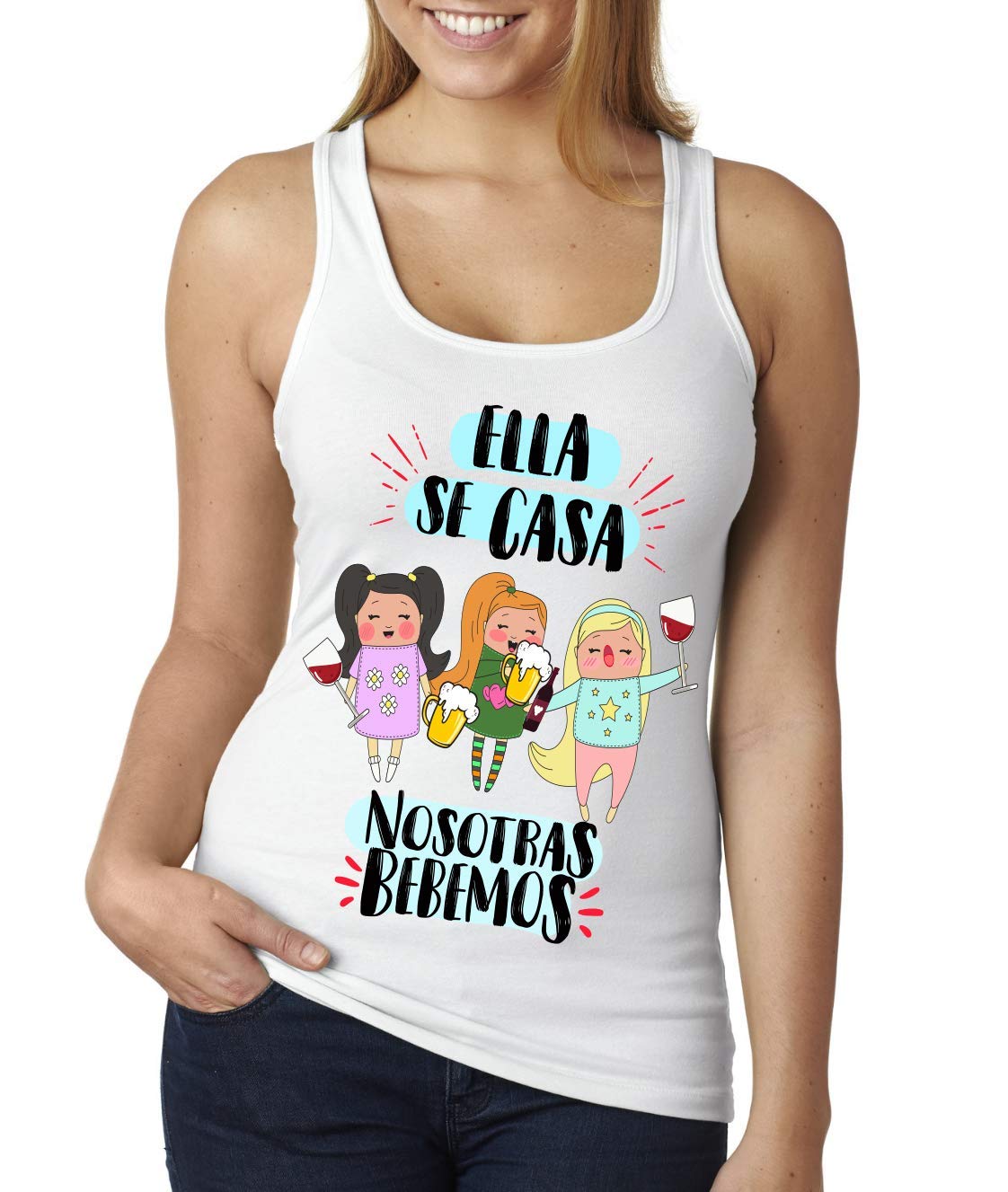 FUNNY CUP Camisetas Tirantes Despedidas Soltera. Diferentes Modelos para la Novia y para Las Amigas. Modelos con Derechos de Autor. Tallas Desde la XS a la XXL.
