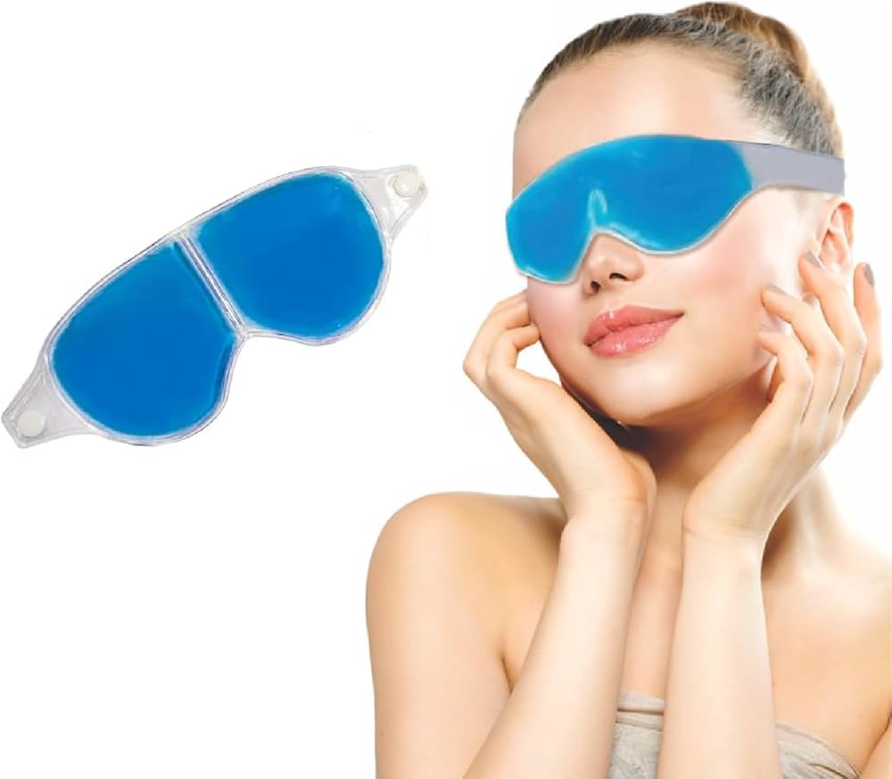 Jibaro हॉट एंड कोल्ड थेरेपी आई कूलिंग मास्क जेल डार्क सर्कल, ड्राई आइज़, कूलिंग आइज़, दर्द से राहत, लालिमा, आई पैच आई जेल पैड स्ट्रेचेबल आई ...