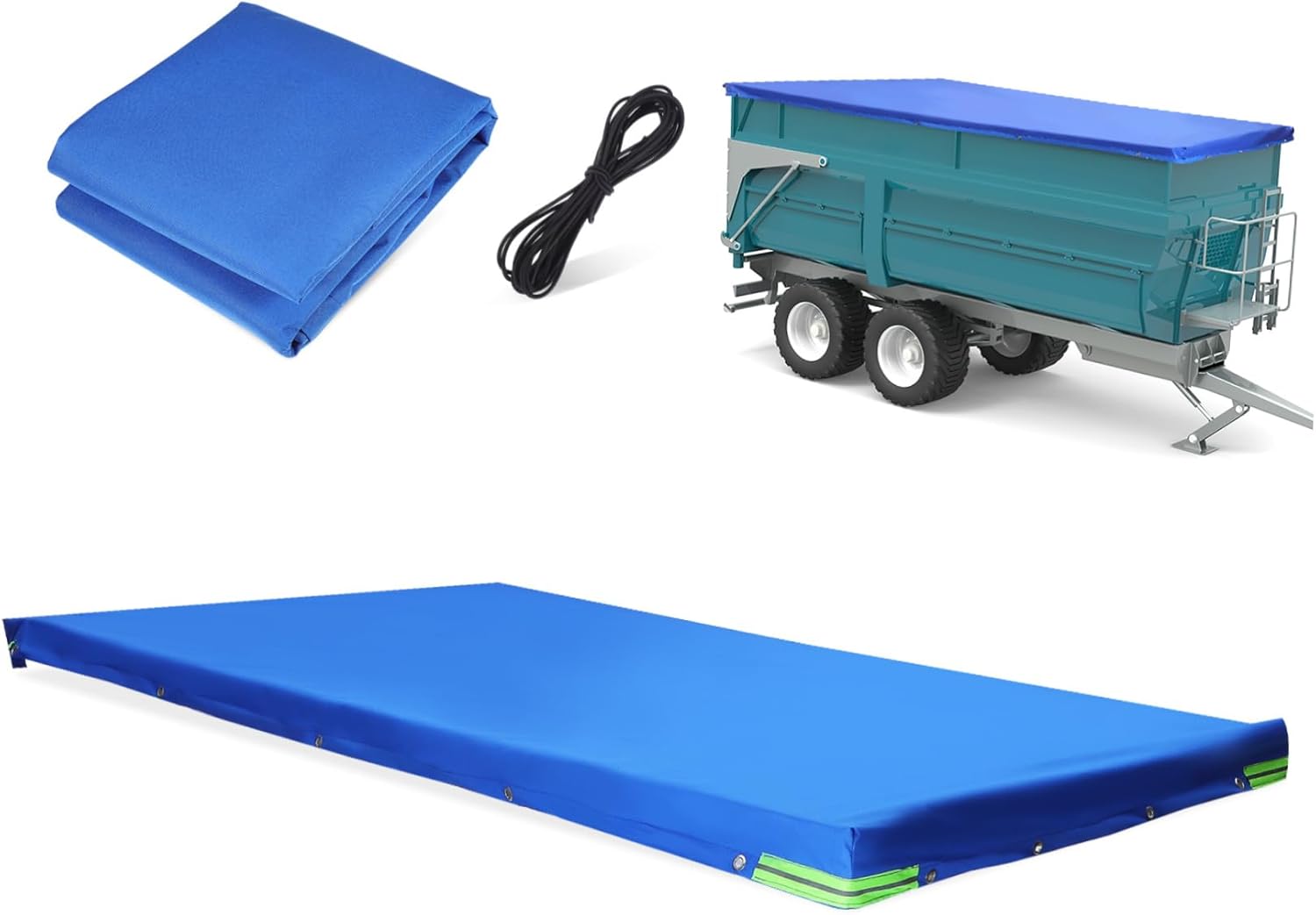 MAGICLULU Trailer Tarp Rv Camping Accessories Flat Tarp Cover for Campers Water and Windproof