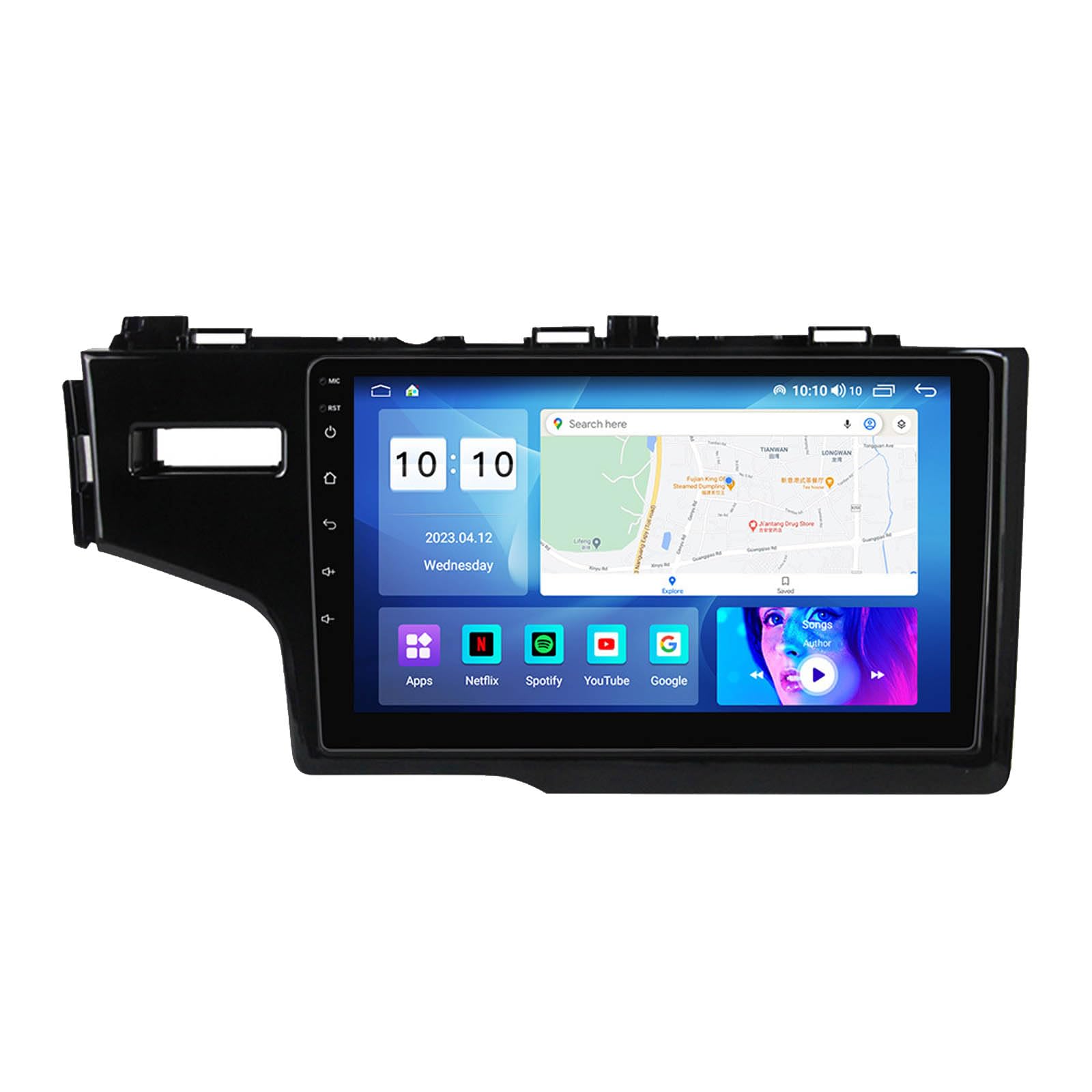 Generico Autoradio Compatibile per Jazz Fit 2014 2015, 2 DIN Schermo Tattile Senza Fili Car Radio con Telecamera Posteriore Android Auto CarPlay