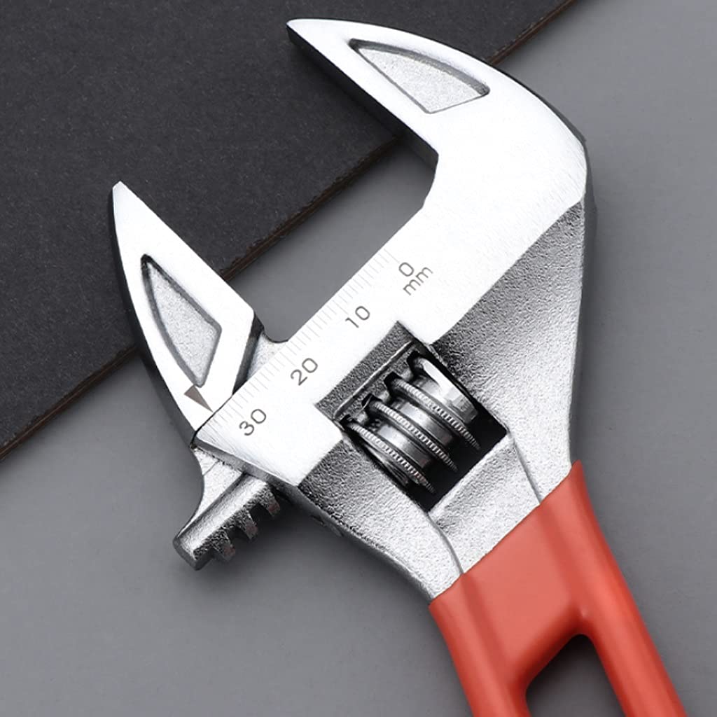 Llave Ajustable, Llave de Mango Corto de Apertura Grande, Mini Llave Inglesa for baño, Llave Ajustable de Acero al Cromo vanadio, Herramienta de extracción de tubería de Agua