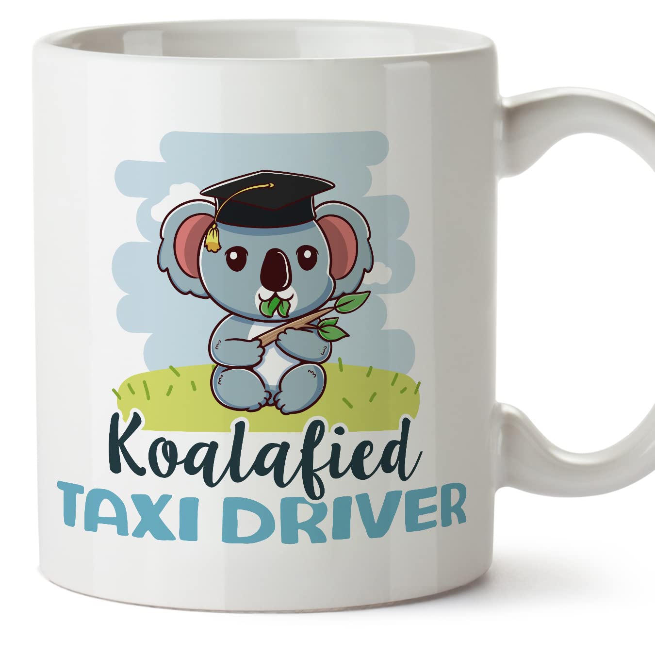 MUGFFINS Taxi Driver Man Mug - in English - Koalafied - Funny Gift for Colleagues - Ceramic 11oz Mug