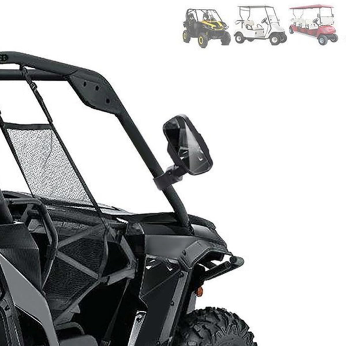 Offroad Utv Rückspiegel Schwarz, Hochschlagfest, mit Weitwinkel