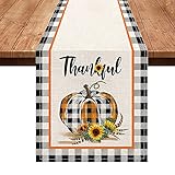 Pinata Thanksgiving Table Runner 72 Inches Long x 13 Burlap Linen Holiday Autumn Pumpkin Sunflower...