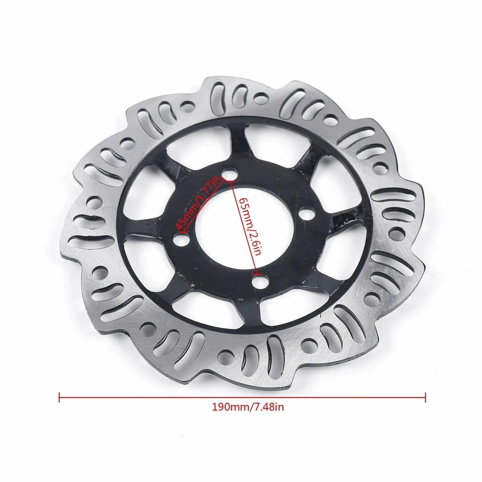 Przednia tarcza hamulcowa motocykl Zestaw hydraulicznych cylindrów hamulcowych do motocykli terenowych o pojemności 125 cm3 z wydrążoną tarczą hamulcową zwiększonej sile hamowania